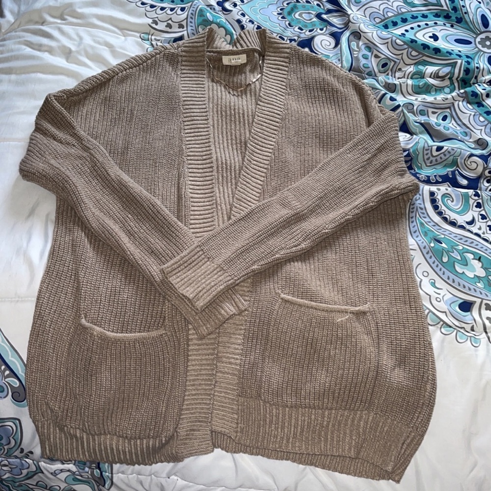 A.n.a a new approach cardigan, long sleeve, open front, 2 front pockets
